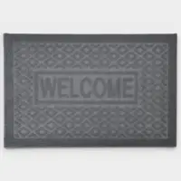Коврик придверный Доляна Welcome, ромбы, влаговпитывающий, без окантовки, 38&times;58 см, цвет МИКС