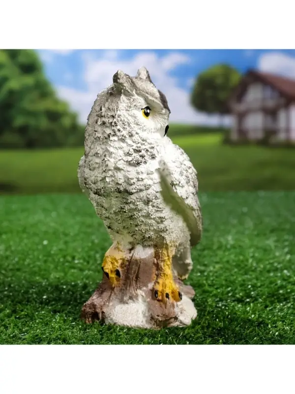 Садовая фигура из гипса &laquo;Сова полярная&raquo;, 17&times;11&times;8 см