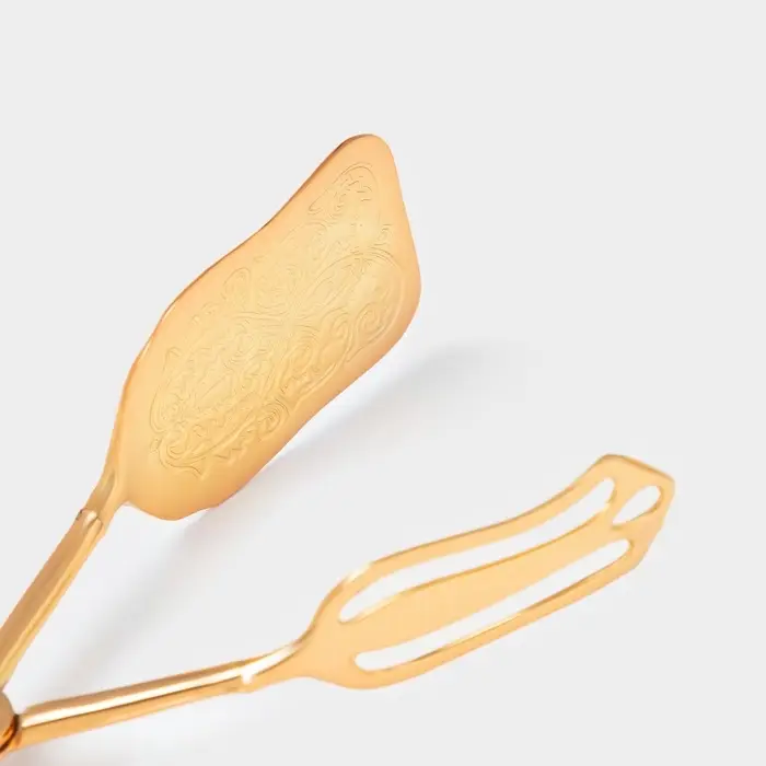 Щипцы для подачи &laquo;Рахат золото&raquo;, h=22 см, металл, золотистые