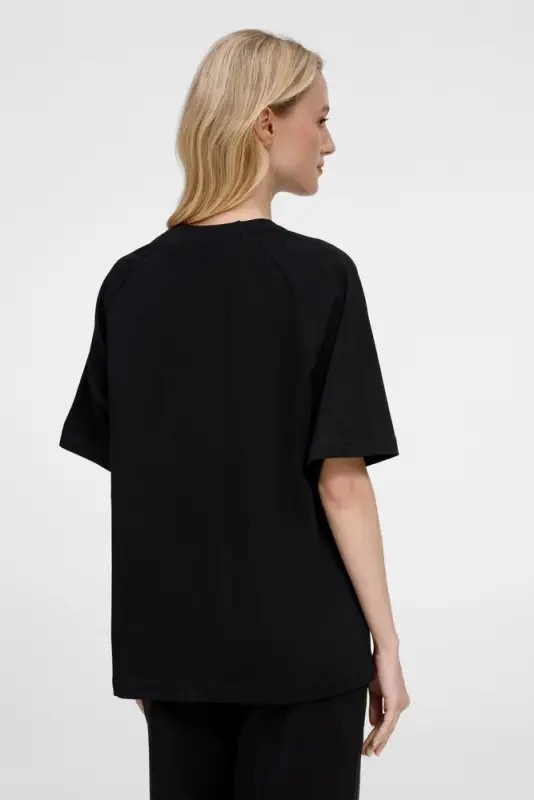 Футболка оверсайз унисекс Avenu, черная, размер XS/S