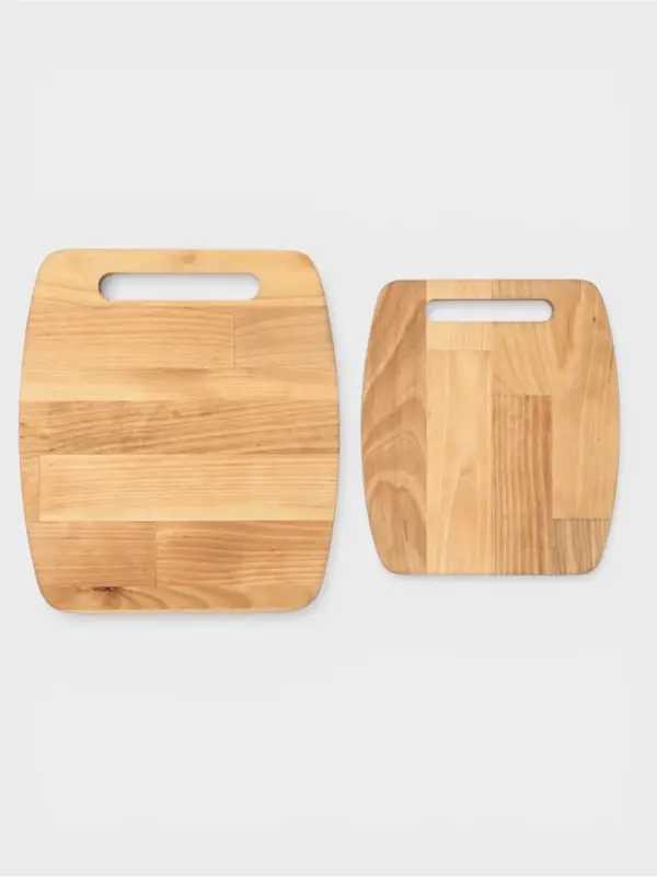 Набор разделочных досок, 2 шт., 24&times;21 см, 19.5&times;17 см, дерево берёза, пропитаны минеральным маслом