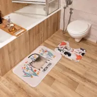 Коврик для ванной Этель I meow you, 80&times;50 см, велюр