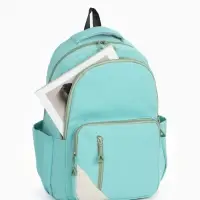 Рюкзак школьный на молнии, с отделами, карманами, размер 31&times;18&times;44 см, бирюзовый