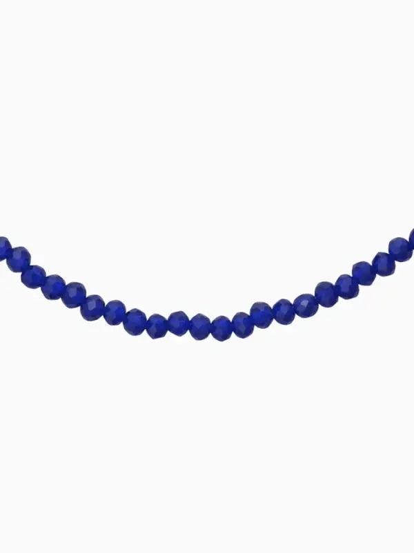 Чокер из бисера &laquo;Хрусталь&raquo;, синий в серебре, 36 см + 5 см доп, цепочка
