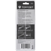 Нож универсальный скребок+д/вскр.упак.матер. Topfort,цинк+TPR,3 зап.лезв