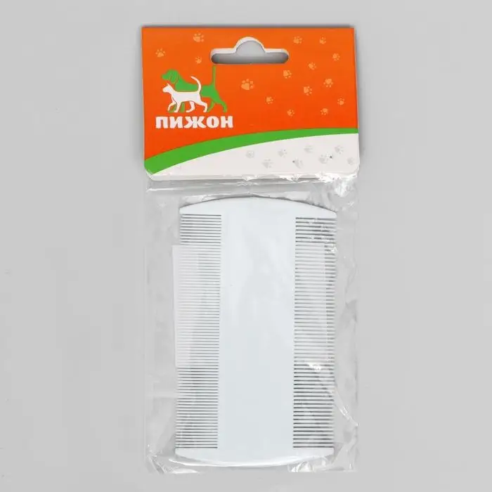 Расчёска для вычесывания блох, 8,8 х 5,2 см, белая