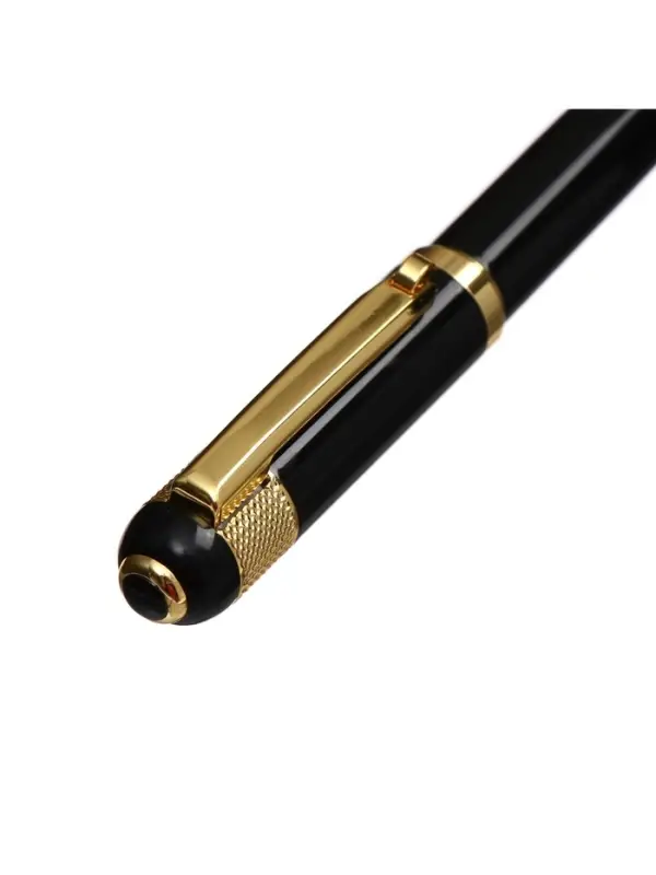 Ручка подарочная Calligrata &laquo;Вензура&raquo;, шариковая, поворотная, в футляре кожзам, корпус чёрный с золотым