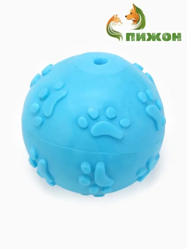 Игрушка для собак &laquo;Мяч-лапка&raquo;, 6 см, TPR, синяя