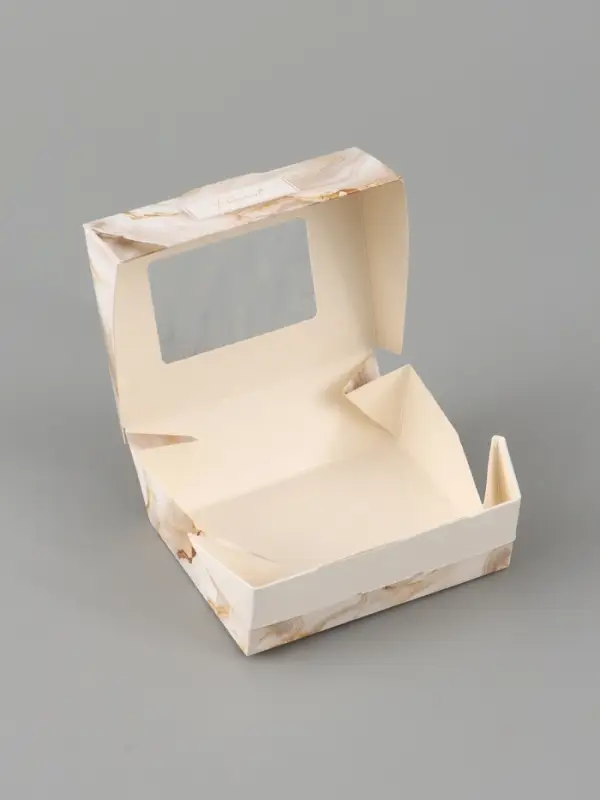 Коробка подарочная с окном &laquo;Мрамор&raquo;, 10&times;8&times;3.5 см, самосборная