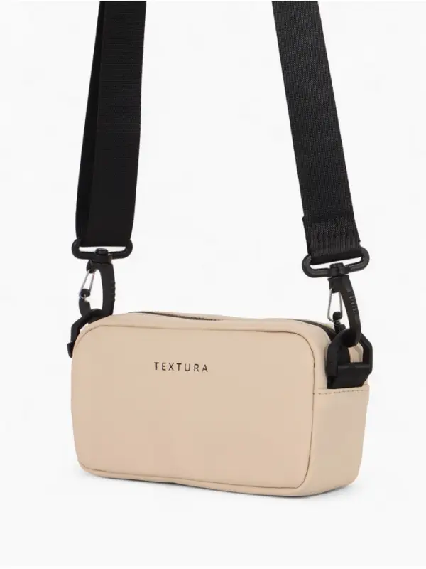 Сумка женская кросс-боди TEXTURA на молнии, 19&times;6&times;10.5 см, бежевая