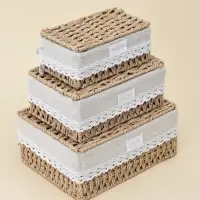 Корзины для хранения SL Home, плетёные, ручной работы, 3 шт.: от 18&times;12&times;8 см до 26&times;20&times;12 см