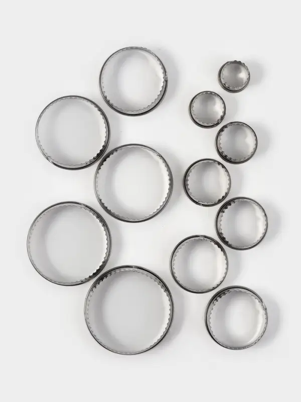 Формы для печенья Доляна &laquo;Волна&raquo;, набор 12 шт., d=3.5-10.5 см, h=3 см, нержавеющая сталь