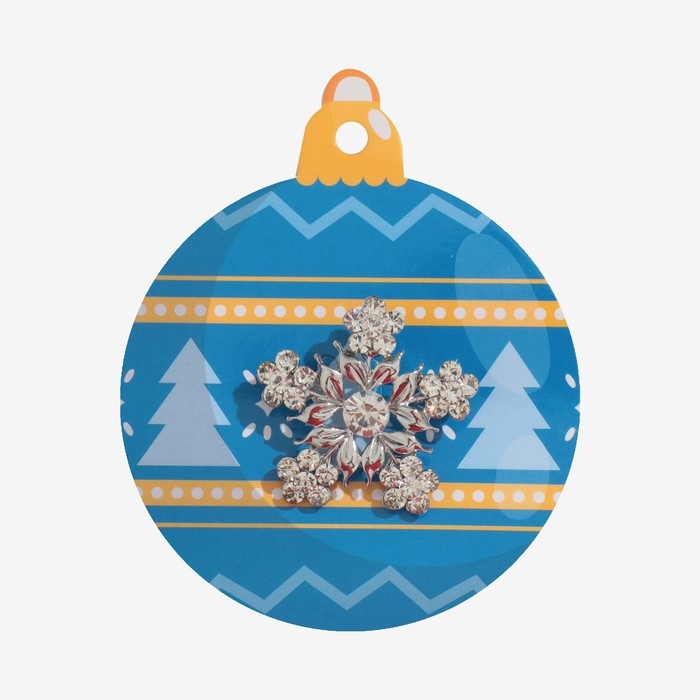 Новый год! Брошь новогодняя  Новый год! Брошь новогодняя "Снежинка" цветочная, цвет белый в серебре