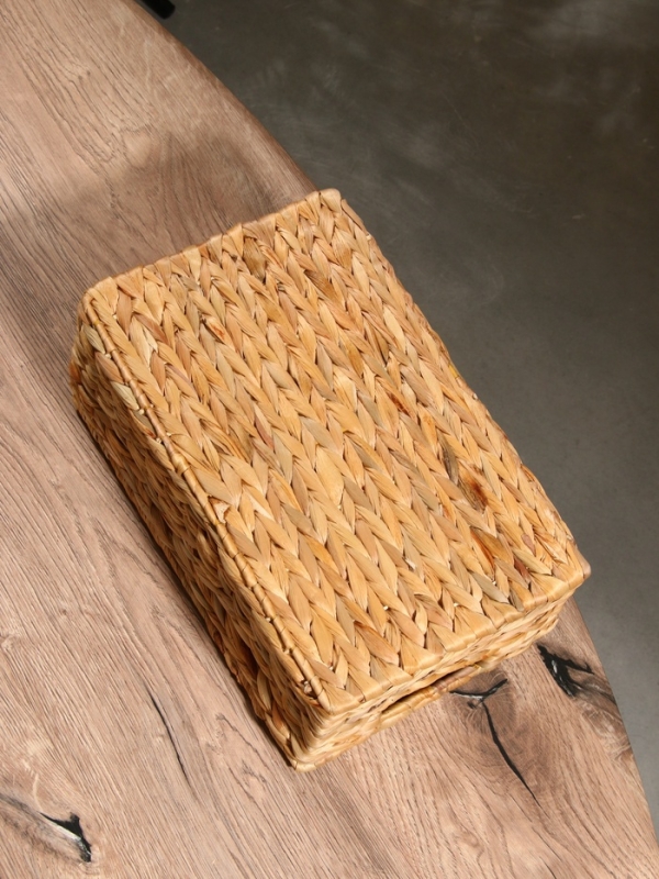 Корзина плетеная 32х20х14 см, +/- 3 см. водный гиацинт