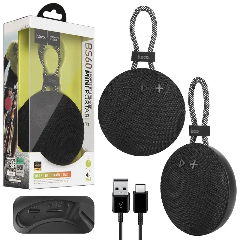 Портативная акустика Bluetooth BS60 HOCO черная