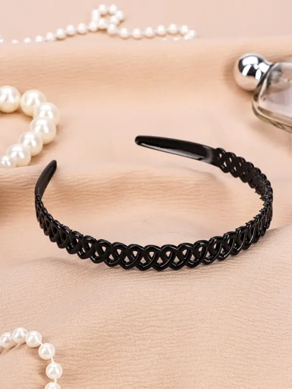 Ободок для волос Ободок для волос "Классика галант" петельки, 1,4 см, чёрный