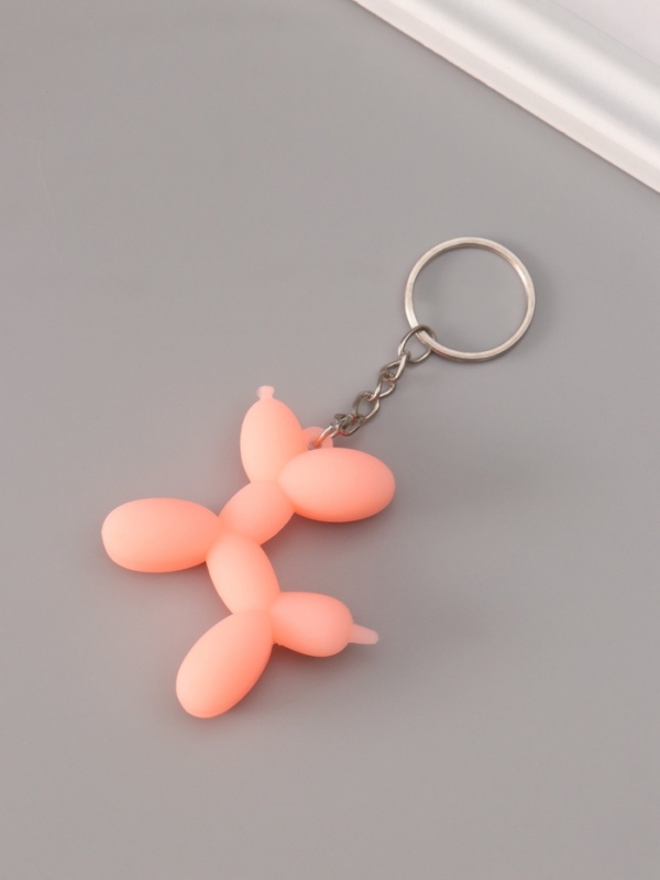 Брелок резина Брелок резина "Воздушный шарик - Собачка" розовый 5х5,5 см