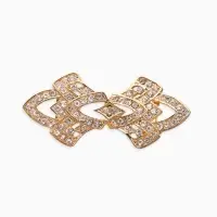 Зажим для кардигана "Ажур", винтажные пики, цвет белый в золоте Зажим для кардигана "Ажур", винтажные пики, цвет белый в золоте