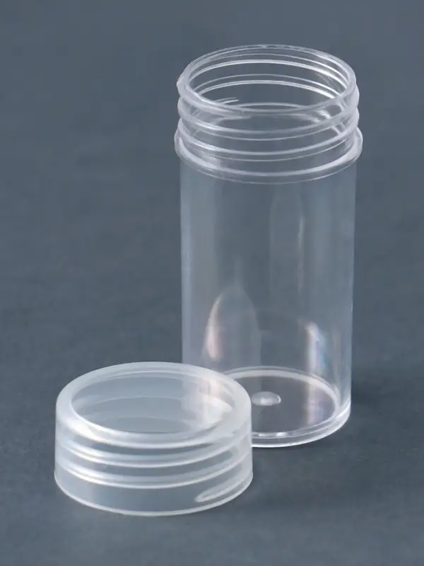 Баночка пластик "Цилиндр" прозрачная (в) 2,5х2,5х5 см