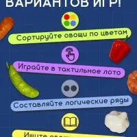 Обучающий набор по методике Г. Домана &laquo;Овощи&raquo;: 9 карточек + 9 овощей, счётный материал