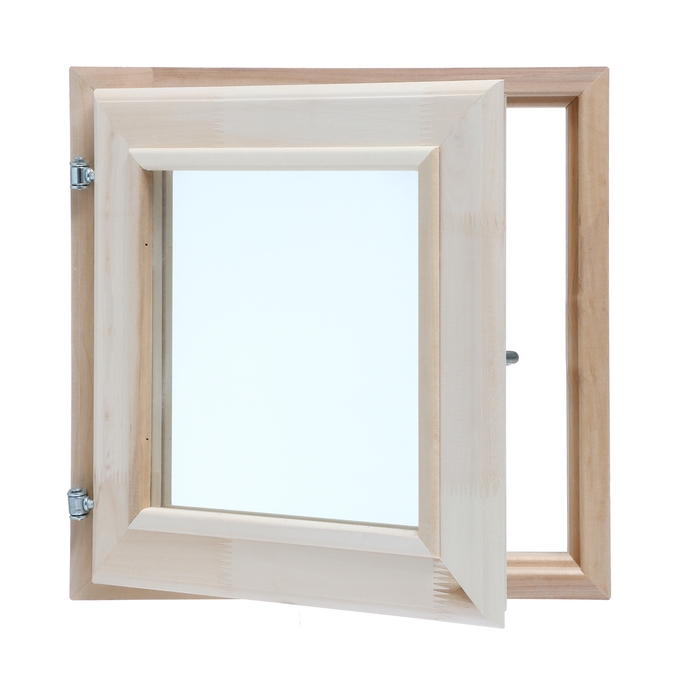 Окно, 40×40см, двойное стекло ЛИПА, наружнее открывание Окно, 40×40см, двойное стекло ЛИПА, наружнее открывание