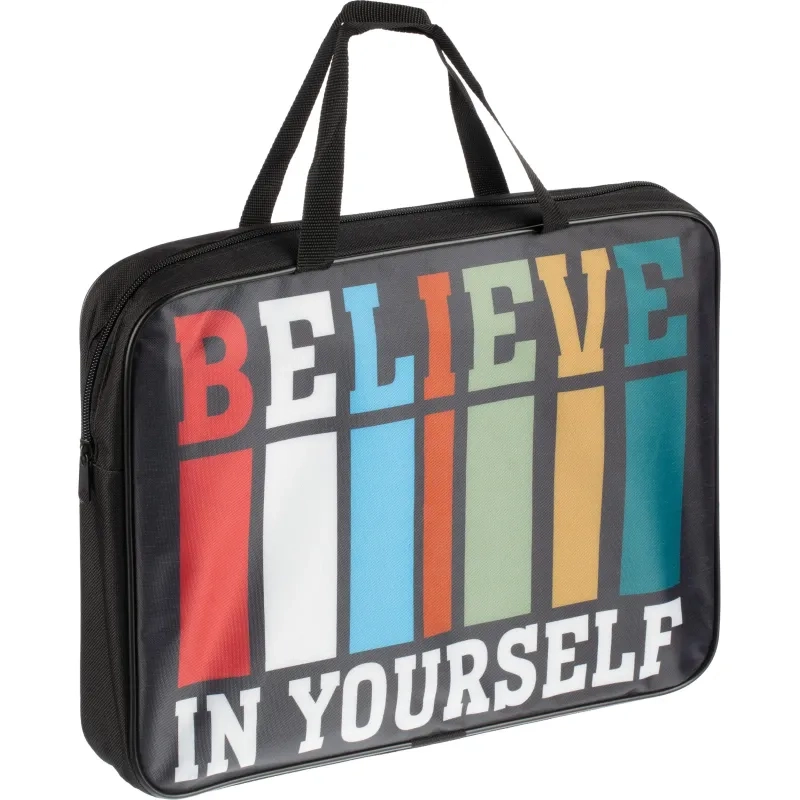 Папка для тетрадей школьн.А4 с ручк+тверд.дно,ШИРОКАЯ,ПШ-11,ВЕРЬ В СЕБЯ2023