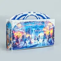 Подарочная новогодняя коробка «Вечерняя мелодия» , Портфель макси широкий, 37×8×20.2 см