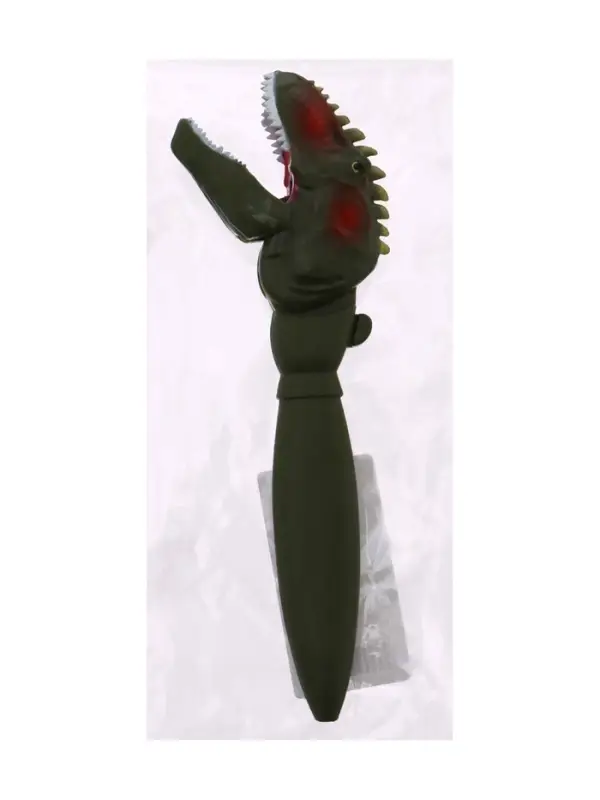 Ручка гелевая-прикол, Динозавр МИКС, с помощью кнопки пасть закрывается