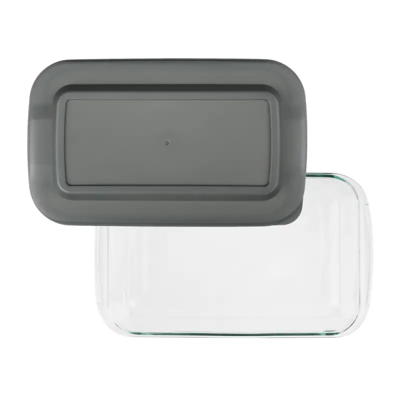 SATOSHI Форма для запекания/хранения жаропрочн. стекло, с крышкой из полипропил. 26,7х16,2х6см, 1л