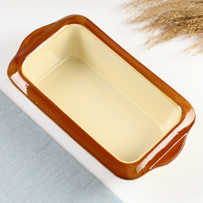 Емкость для запекания Емкость для запекания "Трапеза прямоугольная" 1л / 6,5х27х14,5см, карамель