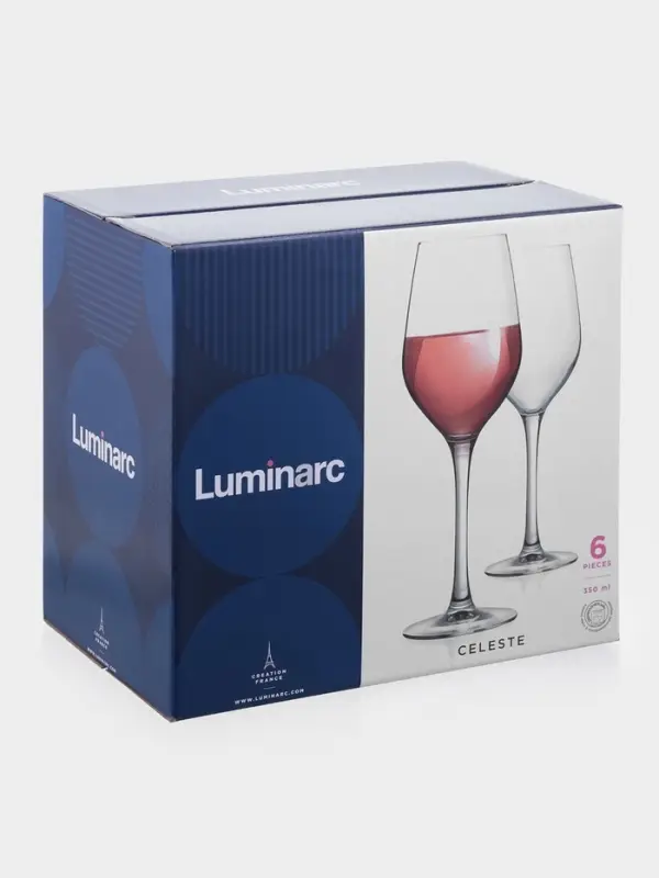Набор бокалов для вина Luminarc Celeste, 350 мл, 6 шт., стекло, прозрачный