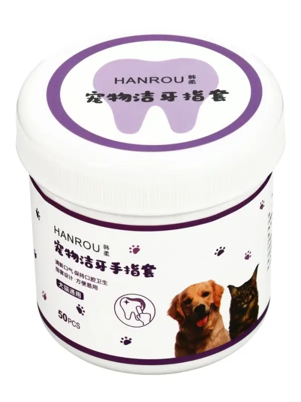 Влажные салфетки для ухода за домашними животными, для зубов, 50 шт.