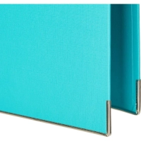 Папка-регистратор Комус Стандарт 75мм&nbsp; бирюзовая, ПБП2, карм.кор., мет.уг