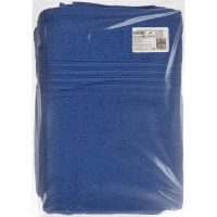 Набор полотенец махровых Luscan/бордюр 400г/м2, 70х140 тем-син, 5 шт/уп