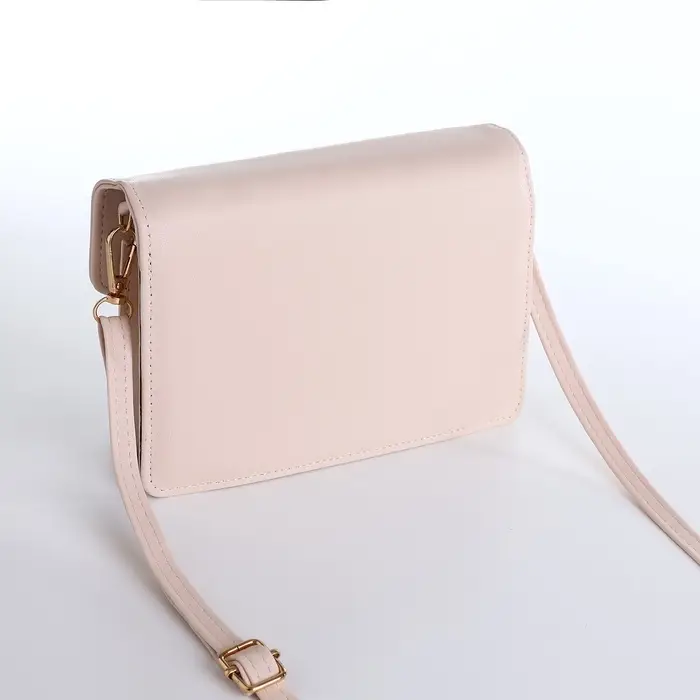 Сумка женская мессенджер на магнитах, 20&times;4&times;13 см, молочная