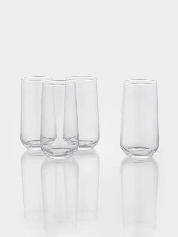 Набор стаканов Paşabah&ccedil;e Allegra, 470 мл, 4 шт., стекло, прозрачный