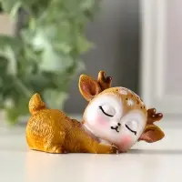 Сувенир полистоун "Милый спящий оленёнок" МИКС 7,2х3,3х3,8 см