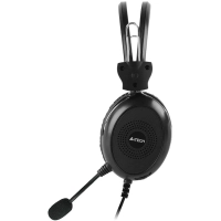 Гарнитура A4Tech HU-30 черный 2м накладные USB
