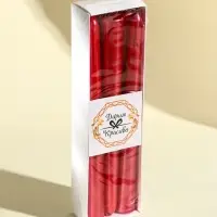 Набор свечей античных, 1.9&times;20 см, 6 шт., рубиновый металлик