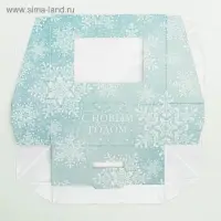 Коробка складная «Снежинки», 10 х 8 х 3.5 см