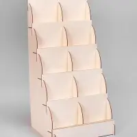 Подставка для книг 10 ячеек А5, 33&times;33&times;63 см, толщина 3 мм, цвет бежевый