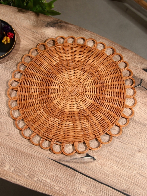 Подставка под горячее, 40х40х1 см, ротанг Подставка под горячее, 40х40х1 см, ротанг