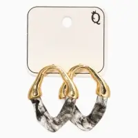 Серьги акрил &laquo;Сталактиты&raquo;, чёрные, прозрачные в золоте