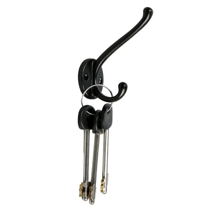 Крючок мебельный CAPPIO LINE, двухрожковый, цвет черный