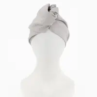 Чалма - тюрбан для волос MINAKU, 25&times;68 см, тенсель, светло-серая