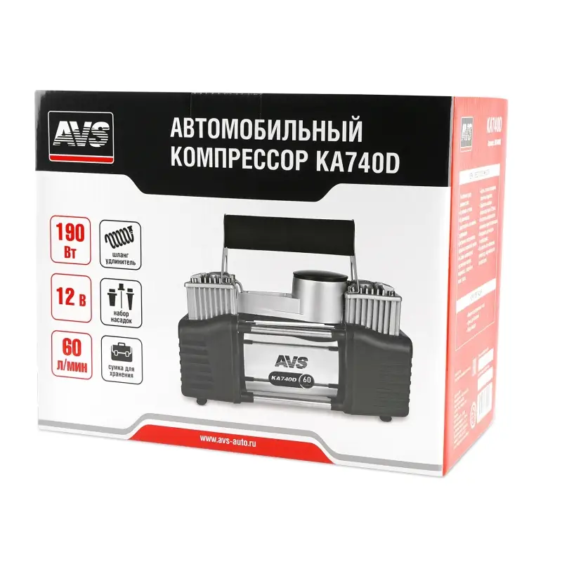Компрессор автомобильный AVS КА740D