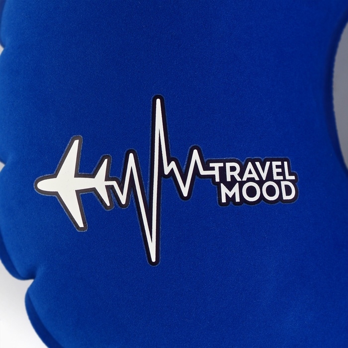 Подушка надувная Travel mood, цвет синий Подушка надувная Travel mood, цвет синий