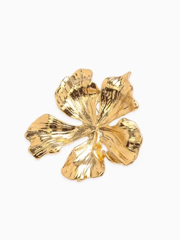 Брошь  Брошь "Цветок лилии", цвет золото