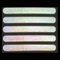 Светоотражающая термонаклейка «Полосы», 12×1.5 см, 5 шт. на листе, серая