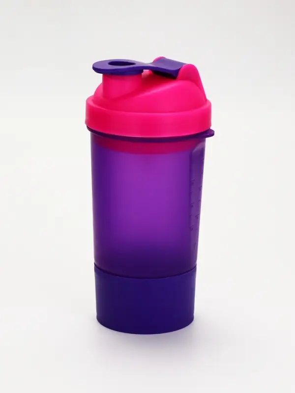 Шейкер спортивный для коктейлей и протеина, с чашей, 500 мл